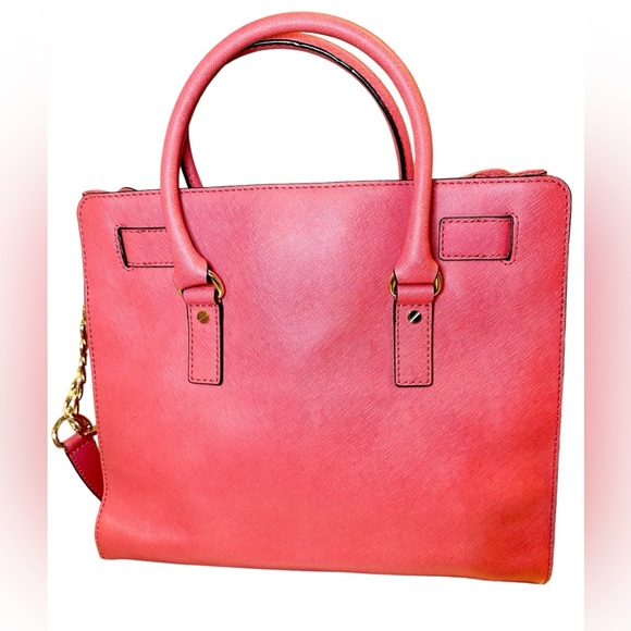 Michael Kors Hamilton Large Watermelon / Coral Shoulder Bag - Picture 4 of 13